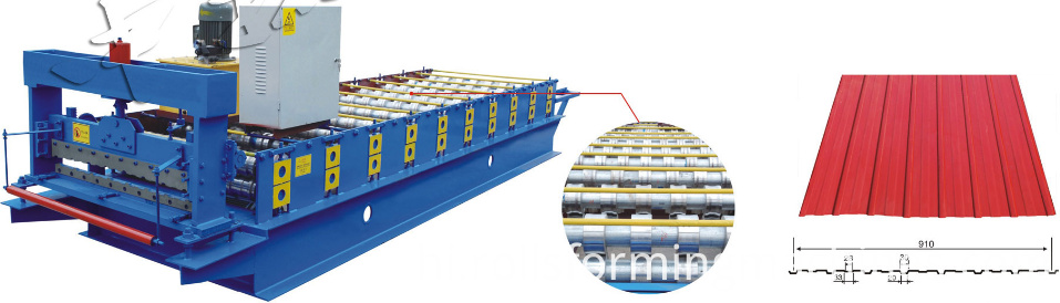 Galvanized Metal Sheet Roll Forming Machine Galvanized Metal Sheet Roll Forming Machine